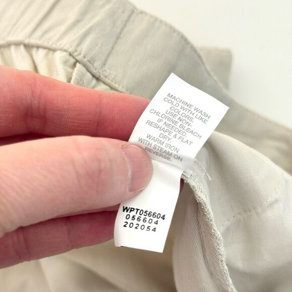 J. Jill Linen Stretch Sea Salt Wide Leg Trousers Size 24 NWT - Picture 9 of 10